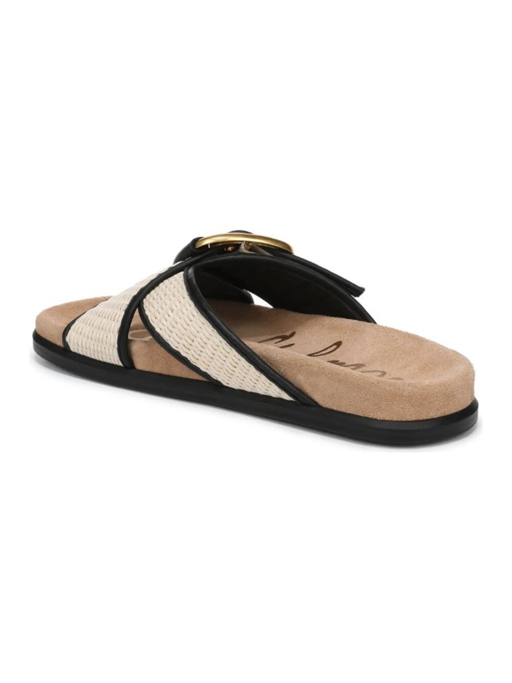 Sam Edelman Darla Crisscross Slide Sandals Linen Black Size 6.5 M NWT - Picture 4 of 6